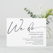 Eenvoudig Minimale Moderne Manuscript Wedding Kaart (Staand voorkant)