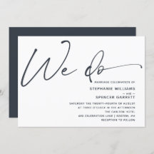 Eenvoudig Minimale Moderne Manuscript Wedding