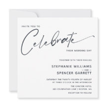 Eenvoudig Minimale Moderne Manuscript Wedding