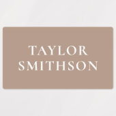 Eenvoudig Minimale Paarse en Tan Add Jouw naam Sch Labels (Design 1)