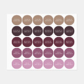 Eenvoudig Minimale Paarse en Tan Add Jouw naam Sch Labels (Vel)