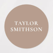 Eenvoudig Minimale Paarse en Tan Add Jouw naam Sch Labels (Design 1)