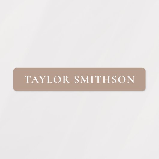 Eenvoudig Minimale Paarse en Tan Add Jouw naam Sch Labels (Design 1)