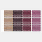 Eenvoudig Minimale Paarse en Tan Add Jouw naam Sch Labels (Vel)