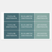 Eenvoudig minimale Sage Green Add Jouw naam School Labels (Vel)