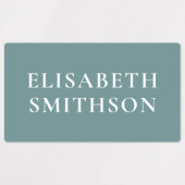 Eenvoudig minimale Sage Green Add Jouw naam School Labels (Design 2)