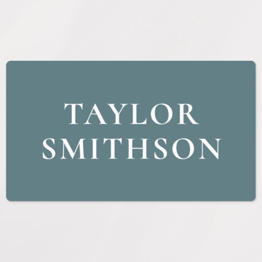 Eenvoudig minimale Sage Green Add Jouw naam School Labels (Design 1)