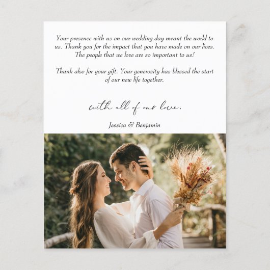 Eenvoudig Minimale scriptbudget Fotobruiloft bedan (Achterkant)