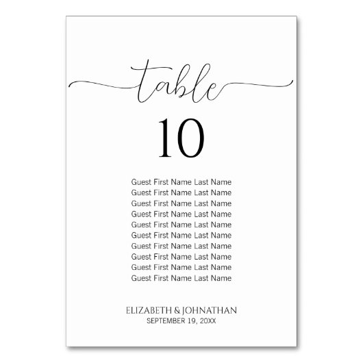 Eenvoudig Minimale scriptweddenschappen Kaart (Achterkant)