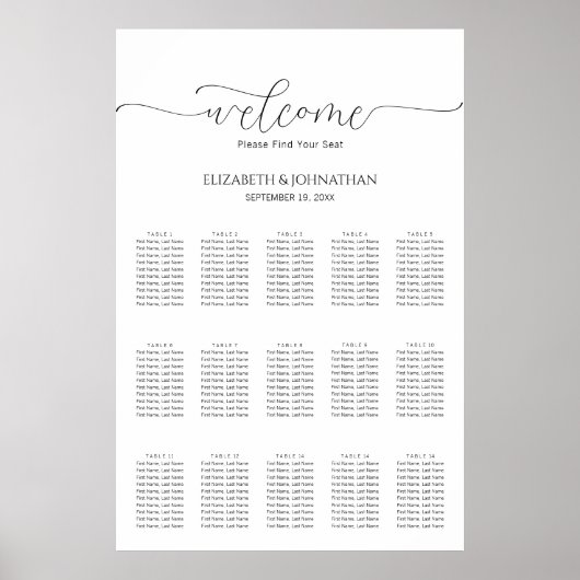 Eenvoudig Minimale tekens voor de bevestiging van  Poster (Voorkant)