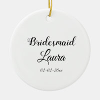 Eenvoudig minimale voeg naam bruidsmeisje cadeau j