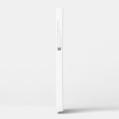 Eenvoudig minimale witte grijze monogram Case-Mate iPhone case (Achterkant / Links)