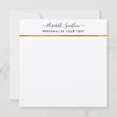 Eenvoudig, minimale witte, persoonlijke feestartik notitiekaartje (Voorkant)