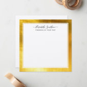 Eenvoudig, minimale witte, persoonlijke feestartik notitiekaartje (Voorkant / Achterkant in situ)