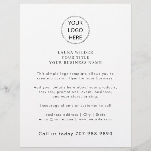 Eenvoudig minimale zakelijke Logo Flyer (Voorkant)