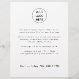 Eenvoudig minimale zakelijke Logo Flyer