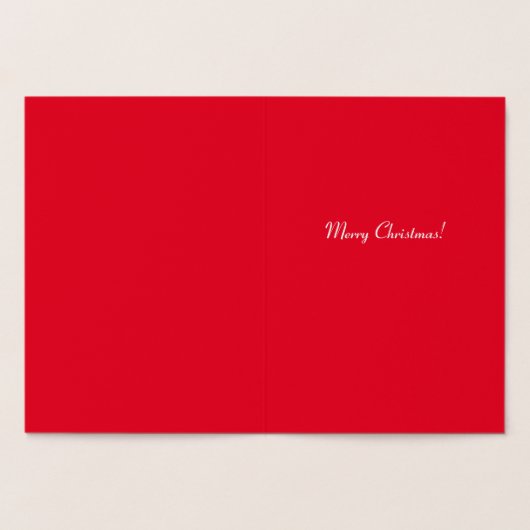 Eenvoudig minimalisme in de kerstboom folie kaarten (Binnen)