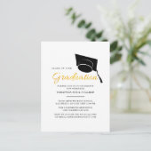 Eenvoudig minimalistisch 2025 afstudeerfeest uitnodiging briefkaart (Staand voorkant)