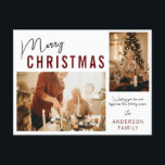 Eenvoudig minimalistisch 2-fotografie voor kerstmi feestdagenkaart<br><div class="desc">Eenvoudig minimalistisch Briefkaart voor feestelijke feestdagen met twee foto's</div>