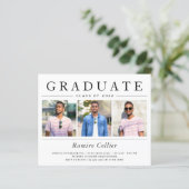 Eenvoudig minimalistisch 3 Foto Afstuderen Celebra (Staand voorkant)