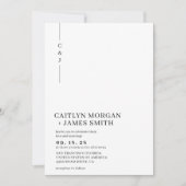 Eenvoudig minimalistisch 3 fotomonogram bruiloft kaart (Voorkant)