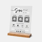 Eenvoudig Minimalistisch 3 Qr Code Scannen om te B Acryl Bord (Hoek)