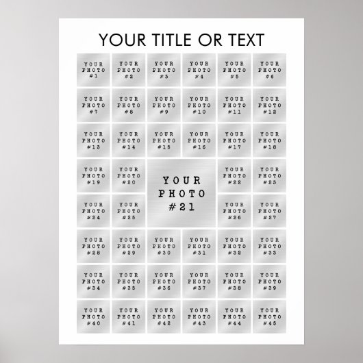 Eenvoudig minimalistisch 45-fotocollage op maat poster (Voorkant)