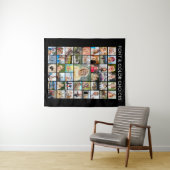 Eenvoudig minimalistisch 45-fotocollage op maat wandkleed (In Situ (horizontaal))