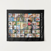 Eenvoudig minimalistisch 45-fotocollage op maat wandkleed (Voorkant (horizontaal))