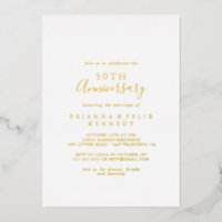 Eenvoudig minimalistisch 50th Wedding Jubileum Gol