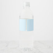 Eenvoudig minimalistisch 60e verjaardag Bleek blau Waterfles Etiket (Achterkant)