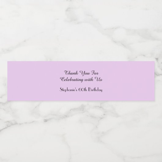 Eenvoudig minimalistisch 60e verjaardagsfeestje Pa Waterfles Etiket (Enkel label)