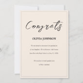 Eenvoudig minimalistisch 6 fotocollage beige Afstu Aankondiging (Achterkant)