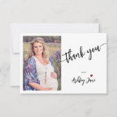 Eenvoudig minimalistisch aangepast baby shower fot bedankkaart (Voorkant)