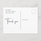 Eenvoudig minimalistisch aangepast fotohuwelijk Ha Briefkaart (Achterkant)