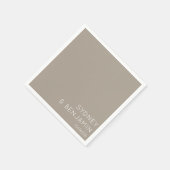 Eenvoudig minimalistisch aangepast huwelijk wit servet (Hoek)