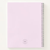 Eenvoudig Minimalistisch Aangepast Logo Merk Roze Notitieboek (Achterkant)