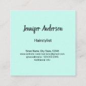 eenvoudig minimalistisch aangepast logo wit haarst contactkaartje (Achterkant)