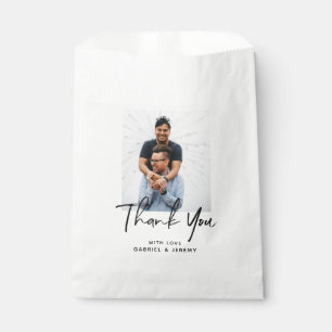 Eenvoudig minimalistisch aangepast script voor fot bedankzakje