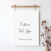 Eenvoudig Minimalistisch Aangepast Tekstbord Poster