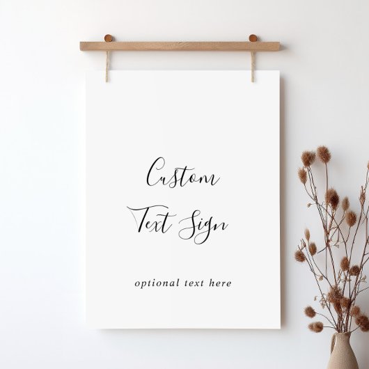 Eenvoudig Minimalistisch Aangepast Tekstbord Poster