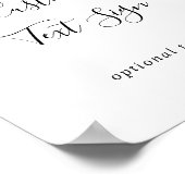 Eenvoudig Minimalistisch Aangepast Tekstbord Poster (Hoek)