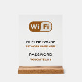 Eenvoudig minimalistisch aangepast WiFi-netwerkwac Acryl Bord (Voorkant)