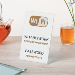 Eenvoudig minimalistisch aangepast WiFi-netwerkwac Reclamebord Met Voetstuk
