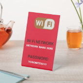 Eenvoudig minimalistisch aangepast WiFi-netwerkwac Reclamebord Met Voetstuk (Insitu)