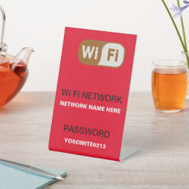 Eenvoudig minimalistisch aangepast WiFi-netwerkwac Reclamebord Met Voetstuk