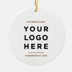 Eenvoudig Minimalistisch   Aangepast Zakelijk Logo Keramisch Ornament
