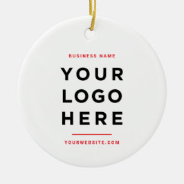 Eenvoudig Minimalistisch | Aangepast Zakelijk Logo Keramisch Ornament