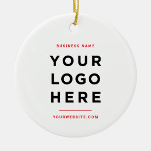 Eenvoudig Minimalistisch Aangepast Zakelijk Logo Keramisch Ornament