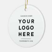 Eenvoudig minimalistisch | Aangepaste zakelijke Lo Keramisch Ornament (Links)